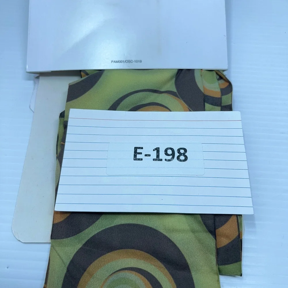 Pamela Mann Womens OS Green Retro Psychedelic Swirl Carnaby Printed Tights NWT